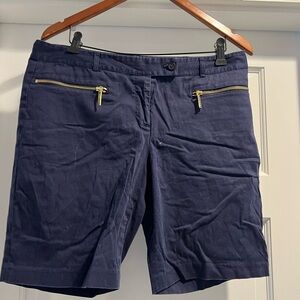 MICHAEL Michael Kors Navy Shorts with Gold Zippers